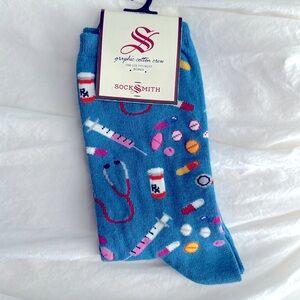 NWT Sock Smith medical print socks